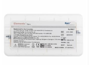 Sybron Endo Endo Elements GP Cartridge IC 23g Medium Body Pack 10 Available from DMI - Ireland's Leading Professional Dental Supplier ROI: 01 427 3700